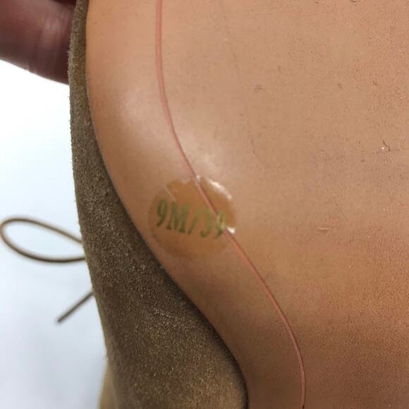 BCBGeneration Delphine Suede Booties 9 M Ankle Boots Lace Up Block Heel Brown - Picture 10 of 16